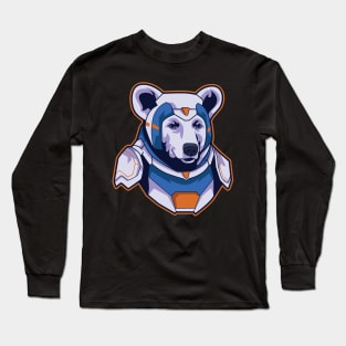 Bear Cyborg Illustration Long Sleeve T-Shirt